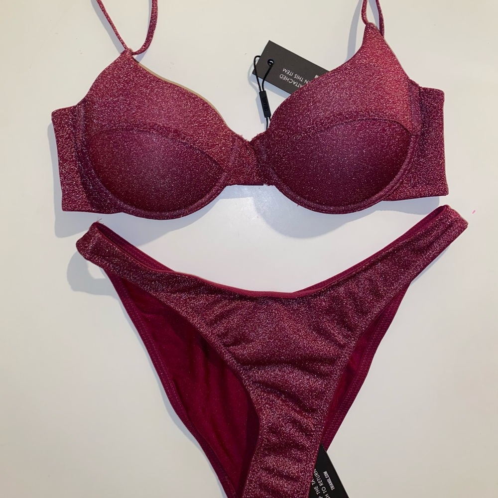 Grape Sparkle Triangl Bikini